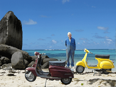 Bernard on the beach